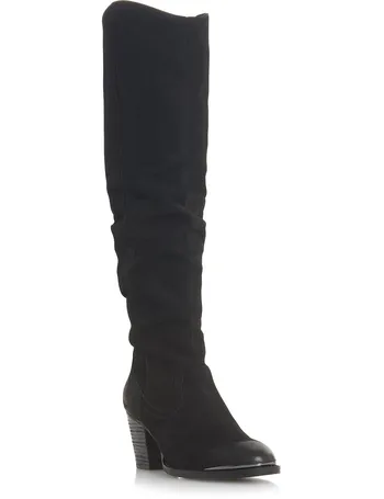 dune black slouch calf boot