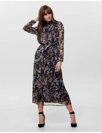 Tesco Midi Dress | Black & Floral Dress | DealDoodle