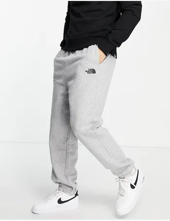 mens grey north face joggers
