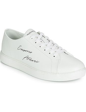 mens armani white trainers