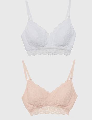 Buy A-GG Pink Supersoft Lace Full Cup Padded Bra - 40D, Bras
