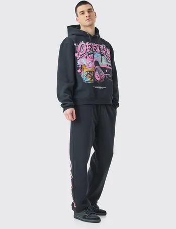 Homme Graffiti Oversized Hooded Tracksuit