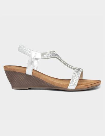 shoe zone ladies wedge sandals