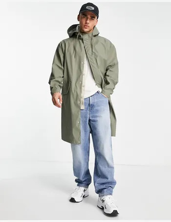 hollister longline rain jacket