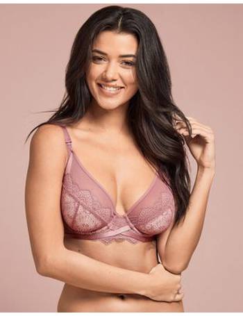 Figleaves Fuller Bust Ella non-wired lace and mesh nursing bra In