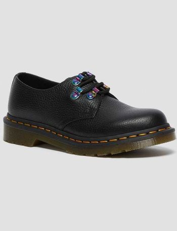 1461 iridescent hardware leather lace up shoes