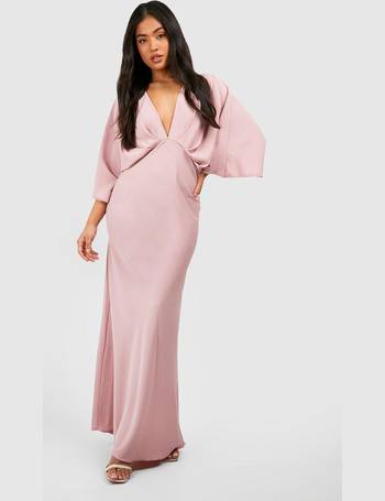 Plus Occasion Angel Sleeve Chiffon Midi Dress