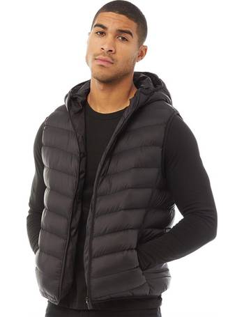 Buy Fluid Mens Longline Hooded Puffer Jacket Black