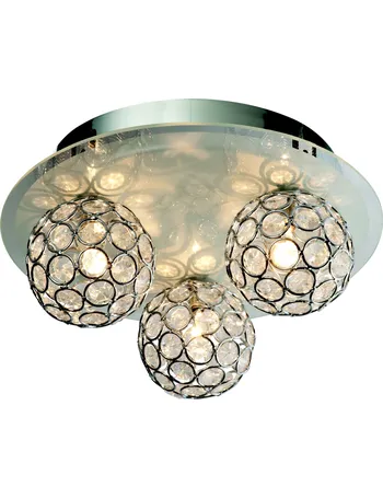 chameleon crystal circle colour changing 3 lamp ceiling light