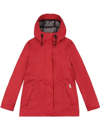 hunter womens original insulated parka autumn stone red