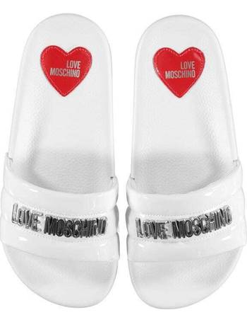 White best sale moschino sliders