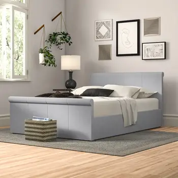 Baumer upholstered store ottoman bed