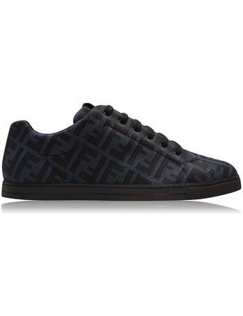 Mens black fendi on sale trainers