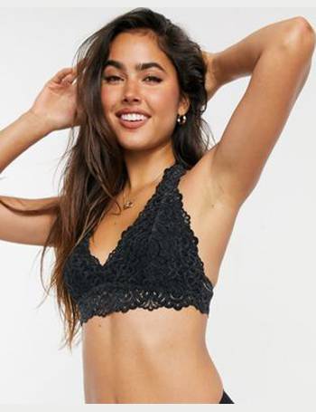 Gilly Hicks chenille lace bralette in black