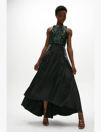coast structured satin maxi skirt
