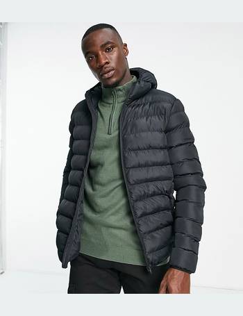 french connection padded hooded zip through jacket