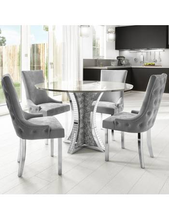 Furniture123 Round Dining Tables, Jade Boutique Dining Chairs
