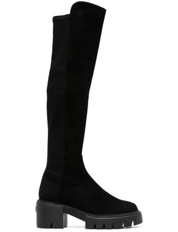 Stuart Weitzman Studded knee-high Leather Boots - Farfetch