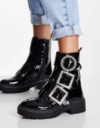 river island chain ankle boots