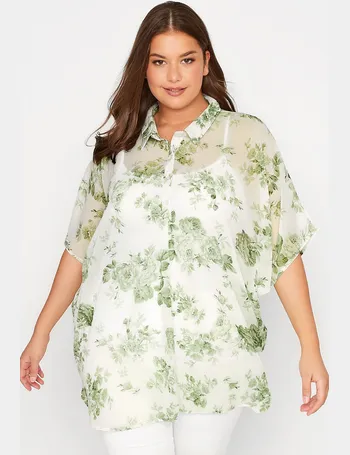 SHEIN CURVE+ Plus Floral Print Batwing Sleeve Blouse