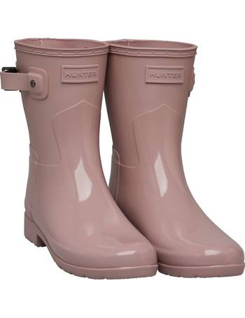 hunter original womens short gloss duo wellington boots bella