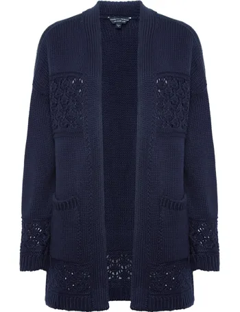 womens chunky navy cardigan