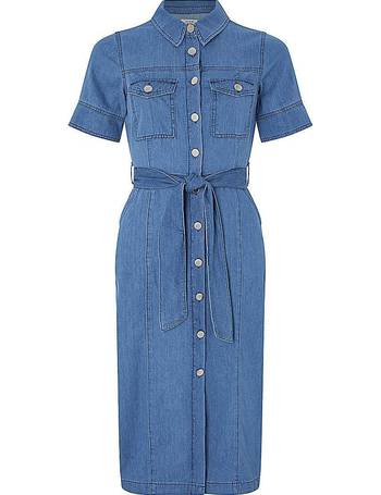 Warehouse western midi denim hot sale dress