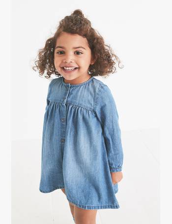 Girls denim sale dress next