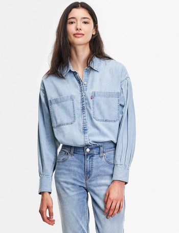 womens levi denim shirt uk