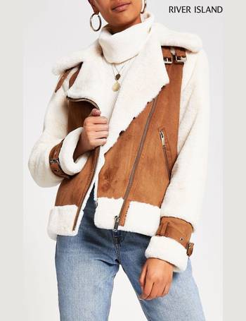 river island tan aviator jacket