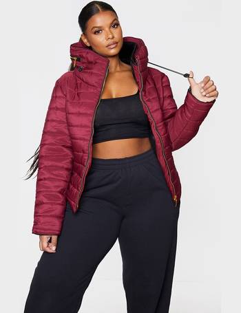 plus size red puffer jacket