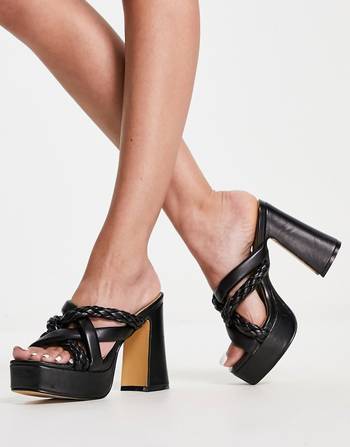 Ego x Molly-Mae Impress braided heeled sandals in black