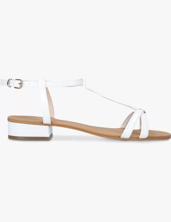 carvela white flat sandals