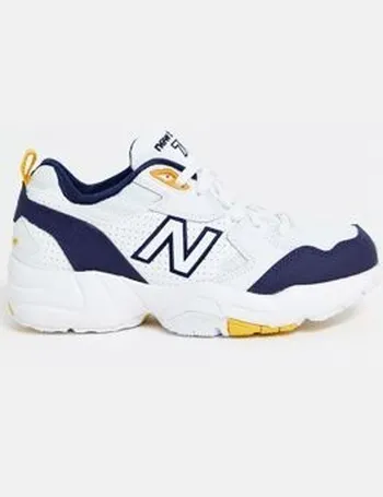 new balance 878 white yellow chunky trainers