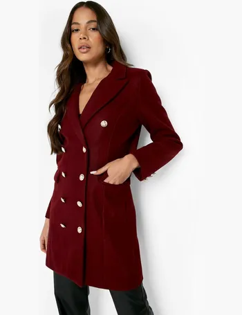 debenhams burgundy coat