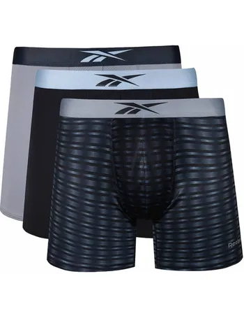 Reebok Buchan 5 pack sports trunks with contrast stitching in