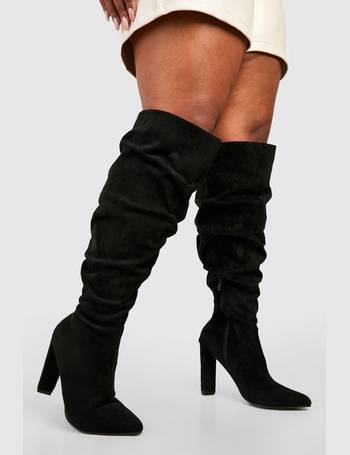 Wide leg thigh high cheap boots uk