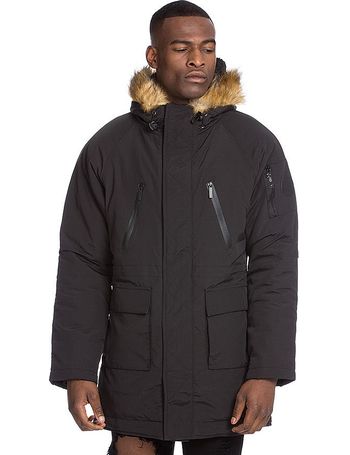 Nicce parka jacket in 2025 black with fur hood