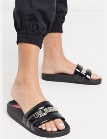 moschino sliders womens