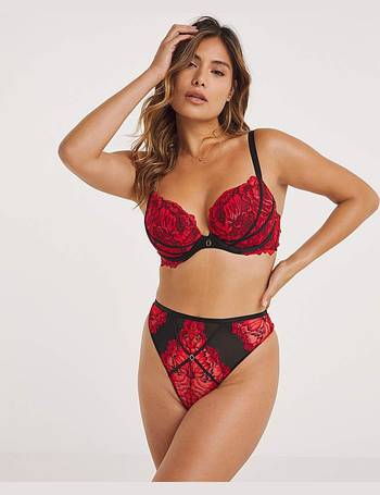 Ann Summers Tempting Lace Cutout Bralette And Open Back Brief Set