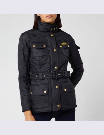 belted barbour jacket womens 