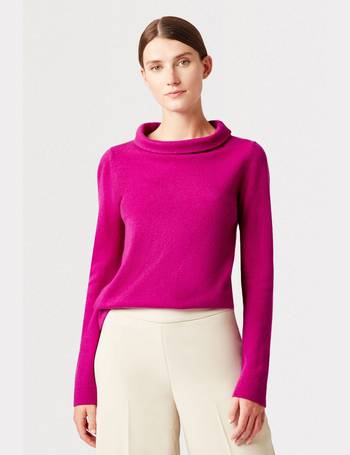 Hobbs Audrey Cashmere and Wool Jumper, Pink Marl at John Lewis