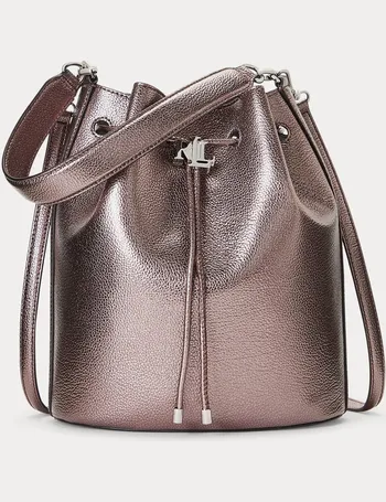 ralph lauren leather bucket bolsa