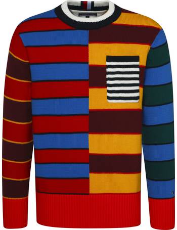 block stripe oversized sweater tommy 