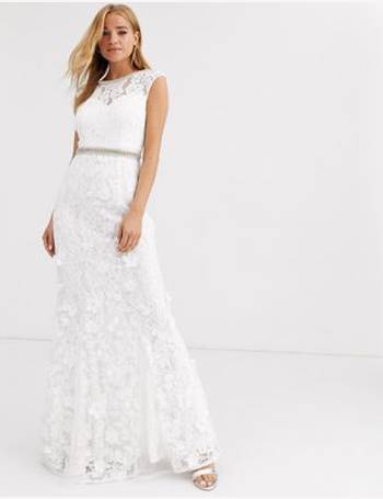 Lipsy bridal anabella all over top lace open back maxi dress