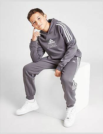 adidas badge of sport fleece tracksuit junior