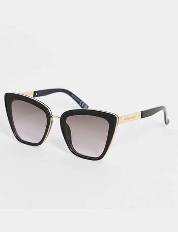 River Island monogram cat eye sunglasses in black