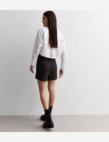 Black Pleated Tailored Skort