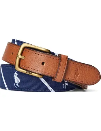 Polo Ralph Lauren Leather Trim Braided Belt