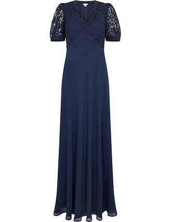 yasmeen lace jersey maxi bridesmaid dress